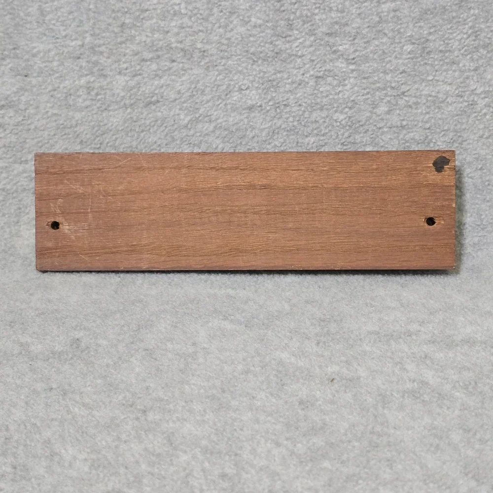 Vintage NOS Oak Wood Brass Tie Rack 12 Arm Wall Mount Necktie Organizer